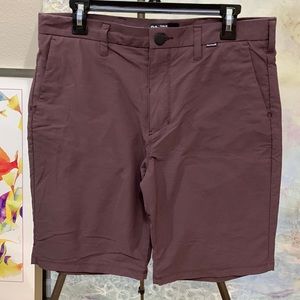 Hurley X Nike Dri-Fit casual maroon color shorts size 32